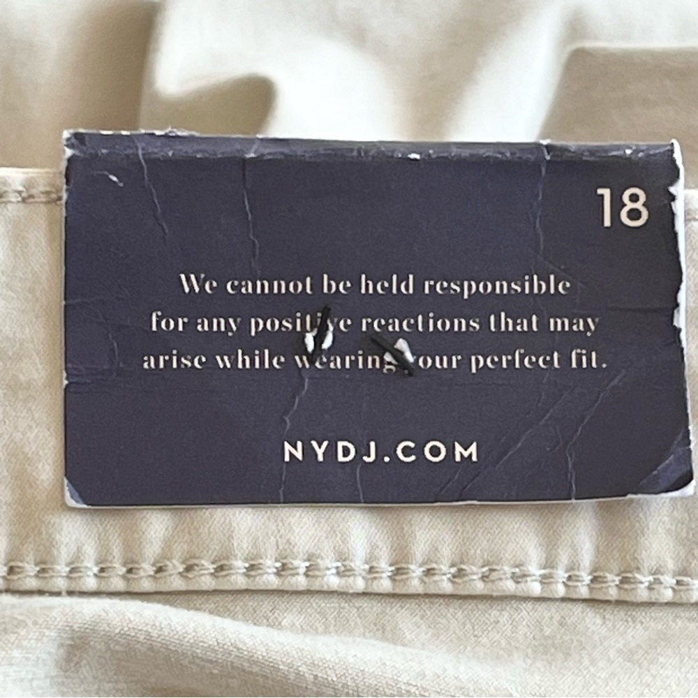 NYDJ Tan Marilyn Straight Jeans Size 18 - Picture 12 of 16